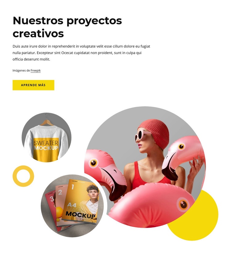 Nuestros proyectos creativos Diseño de páginas web