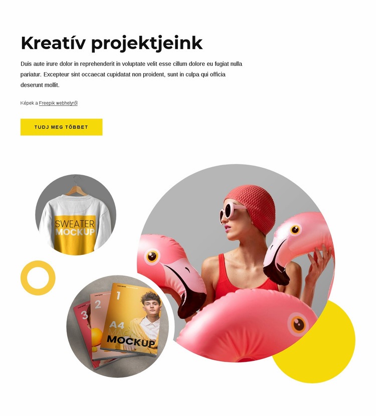 Kreatív projektjeink Weboldal tervezés