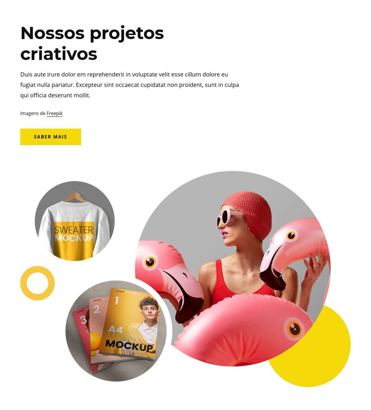 Nossos projetos criativos Modelos de construtor de sites