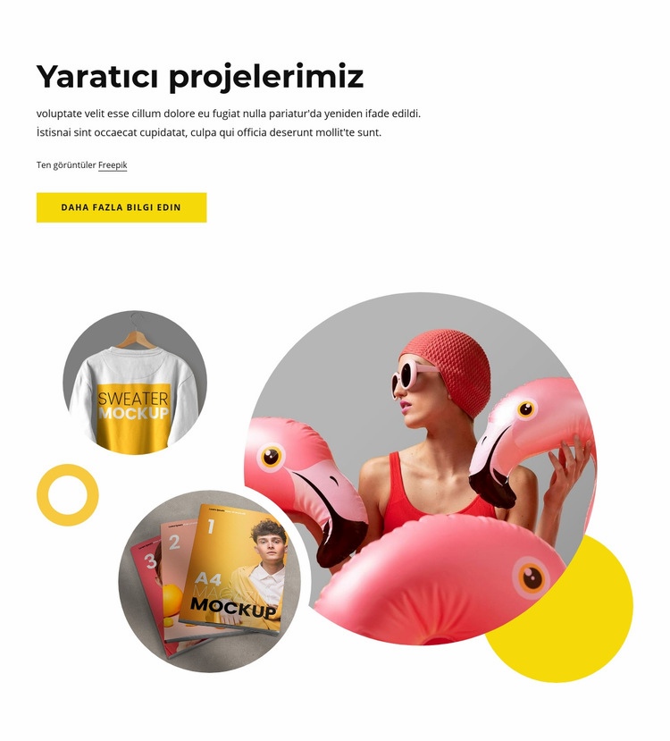 yaratıcı projelerimiz Açılış sayfası