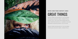 Never Come From Comfort - Simple HTML Template