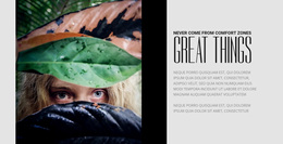 Never Come From Comfort - Free Web Page Design