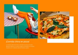 Pizza De Comida China - Página De Destino Personalizada