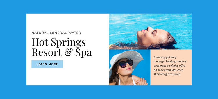 Resort and spa hotel Homepage Design