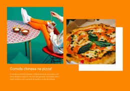 Web Design Incrível Para Pizza Comida Chinesa