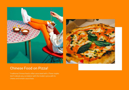Chinese Food Pizza - Personal Website Templates