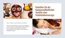 Schokoladenmassage - Persönliche Website-Vorlage