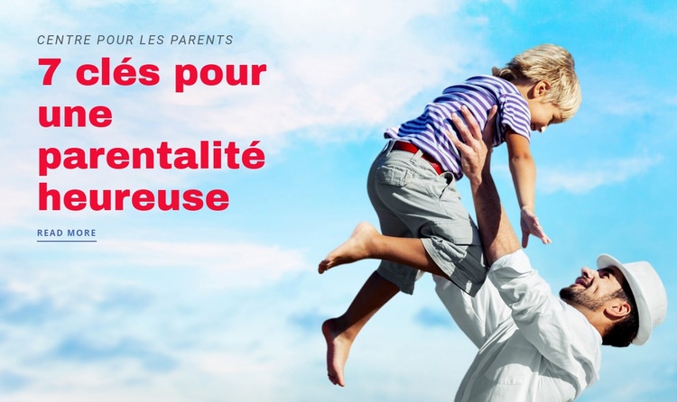 Bonne parentalité Conception de site Web