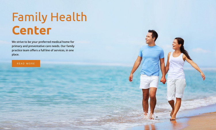 Family health center  Homepage Design