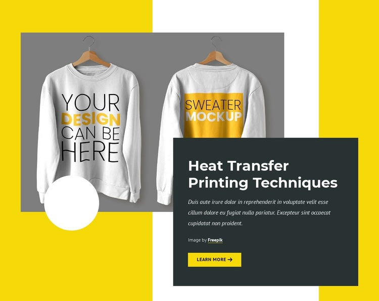 Printing technologies Homepage Design