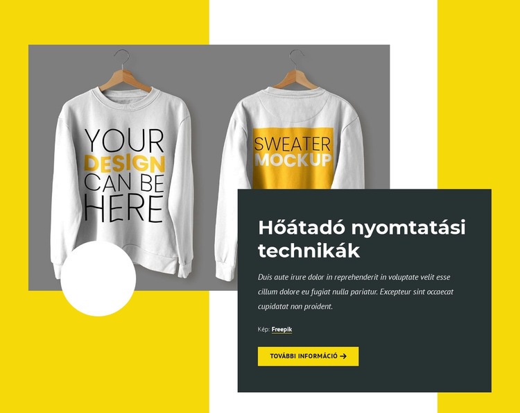 Nyomtatási technológiák Weboldal sablon