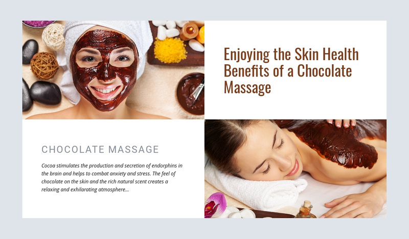 Chocolate massage Web Page Design
