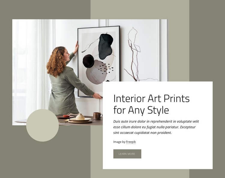 Art prints for any style CSS Template