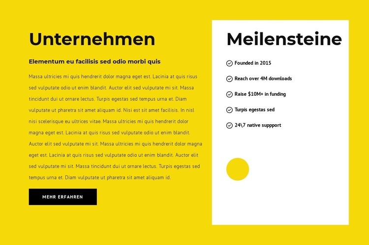 Meilensteine des Unternehmens HTML Website Builder