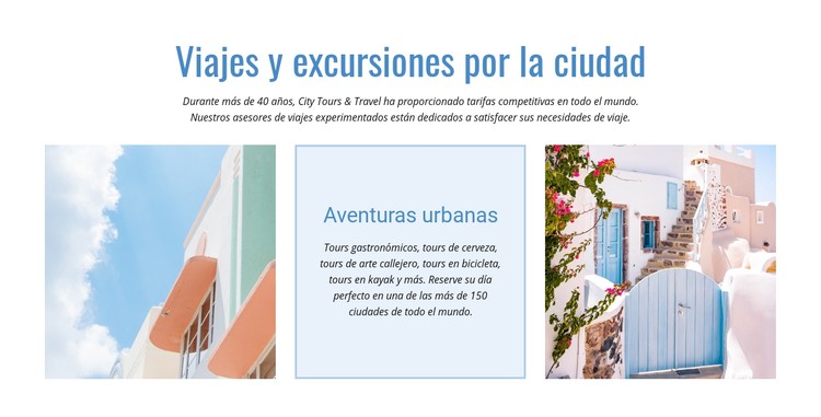 Recorridos por la ciudad y viajes Plantilla CSS