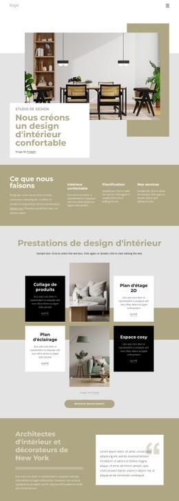 Nous Créons Des Intérieurs Confortables Modèle Réactif Html5
