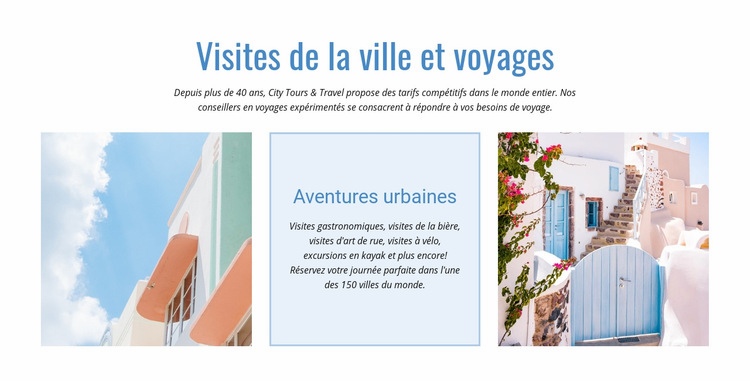 Visites de la ville et voyages Modèle HTML5