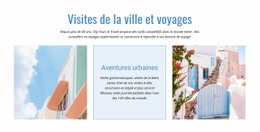 Visites De La Ville Et Voyages : Modèle De Site Web D'Une Seule Page