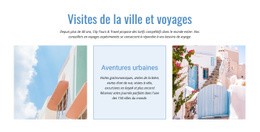 Page De Destination La Plus Créative Pour Visites De La Ville Et Voyages