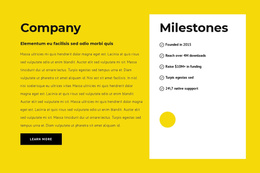 Company Milestones