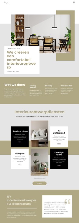 Wij Creëren Een Comfortabel Interieur Premium CSS-Sjabloon