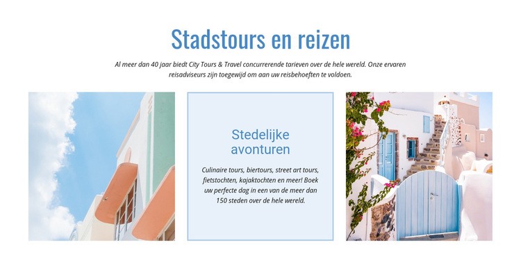 Rondleidingen door de stad en reizen Html Website Builder