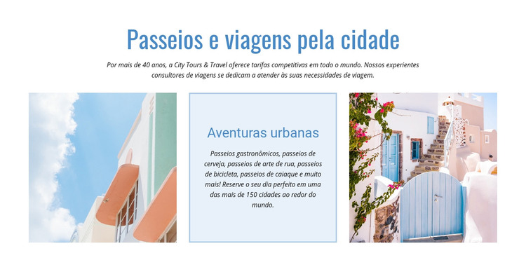 Passeios pela cidade e viagens Modelo HTML