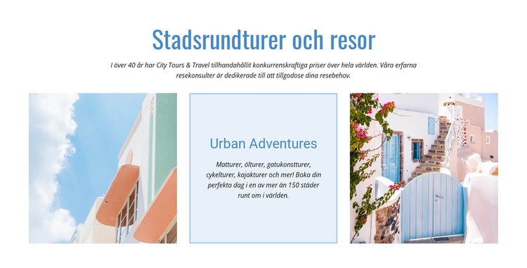 Stadsresor och resor WordPress -tema