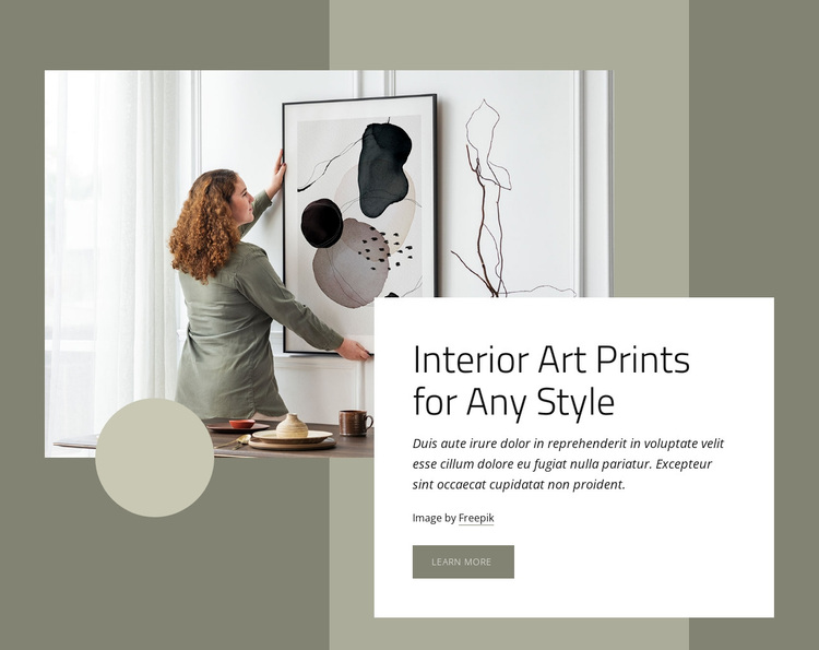 Art prints for any style Template