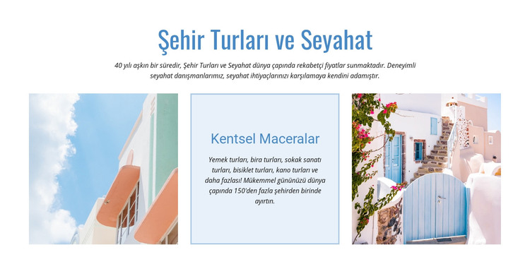 Şehir turları ve seyahat HTML Şablonu