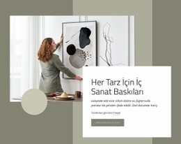 Her Tarz Için Sanat Baskıları - Ücretsiz Bir Sayfalık Şablon