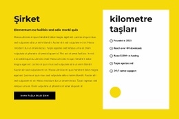 Şirket Kilometre Taşları - Herhangi Bir Cihaz Için Bir Sayfa Şablonu