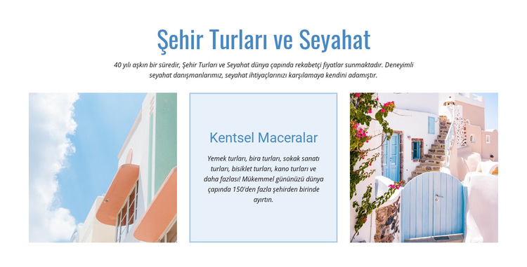 Şehir turları ve seyahat WordPress Teması