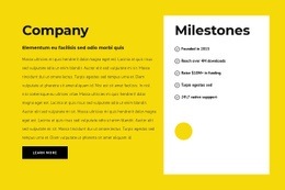 Company Milestones - Beautiful Website Design
