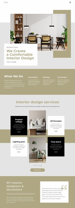 We Create A Comfortable Interiors - Professional Website Builder
