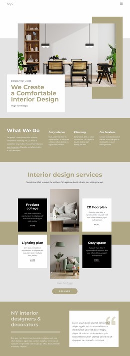 We Create A Comfortable Interiors Responsive Website Template