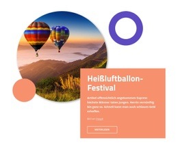Heißluftballon-Festival Website-Vorlagen