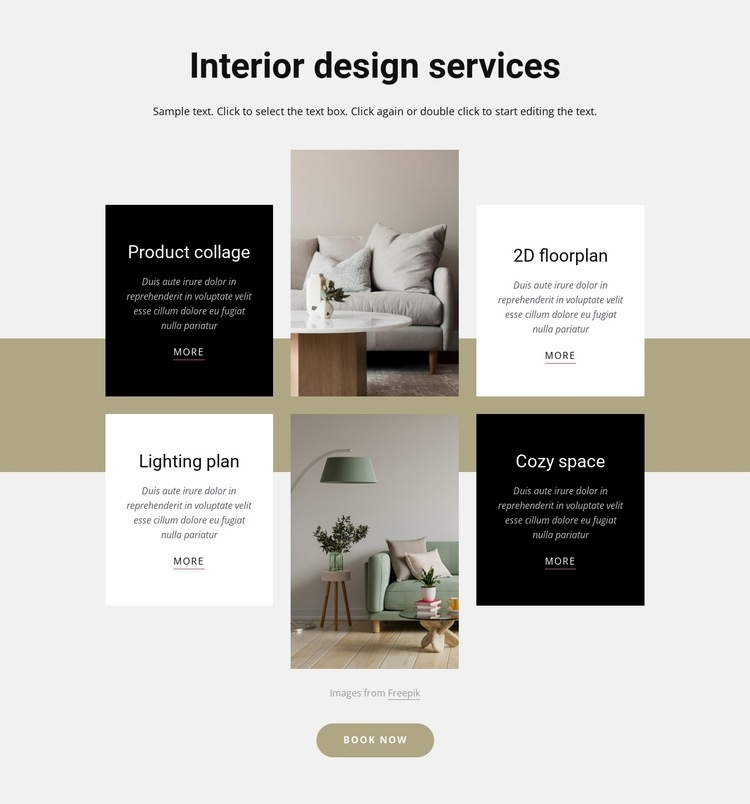 Interior design firm Elementor Template Alternative