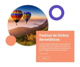Plantilla De Una Página Más Creativa Para Festival De Globos De Aire Caliente