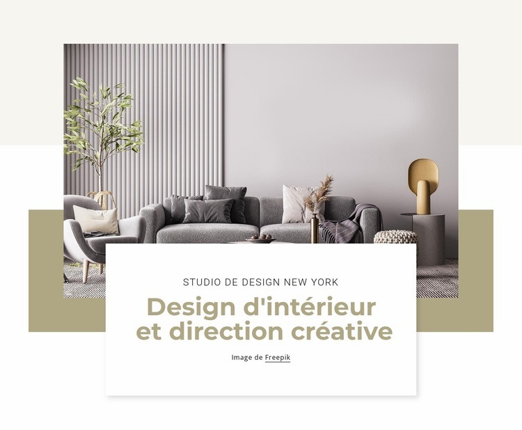 Projets de design d'intérieur Modèle d'une page