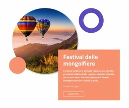 Il Modello Di Una Pagina Più Creativo Per Festival Delle Mongolfiere