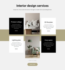 Interior design firm - One Page Template by Nicepage