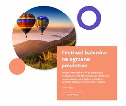 Festiwal Balonów Na Gorące Powietrze - Makieta Funkcjonalności Witryny