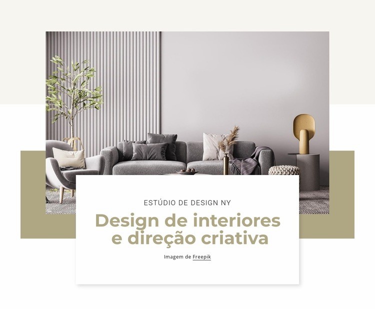 Projetos de design de interiores Construtor de sites HTML