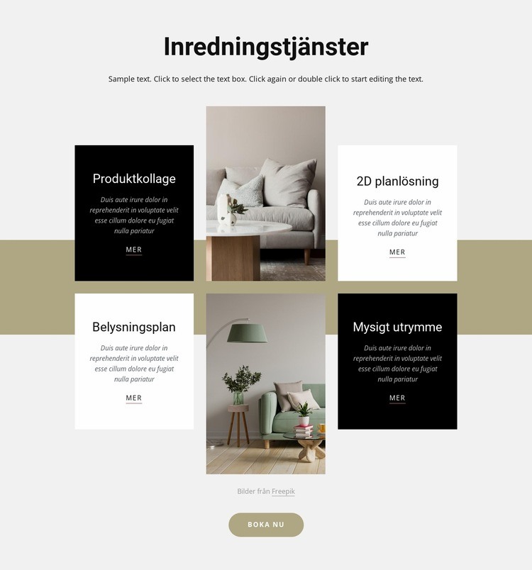 Inredningsbyrå Hemsidedesign