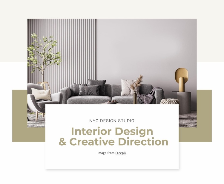 Interior design projects Landing Page