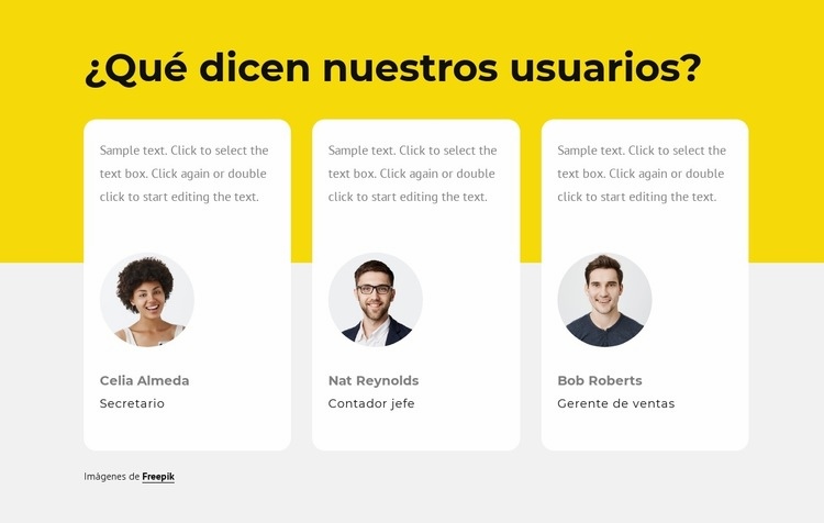 Opiniones de nuestros clientes Plantilla de una página