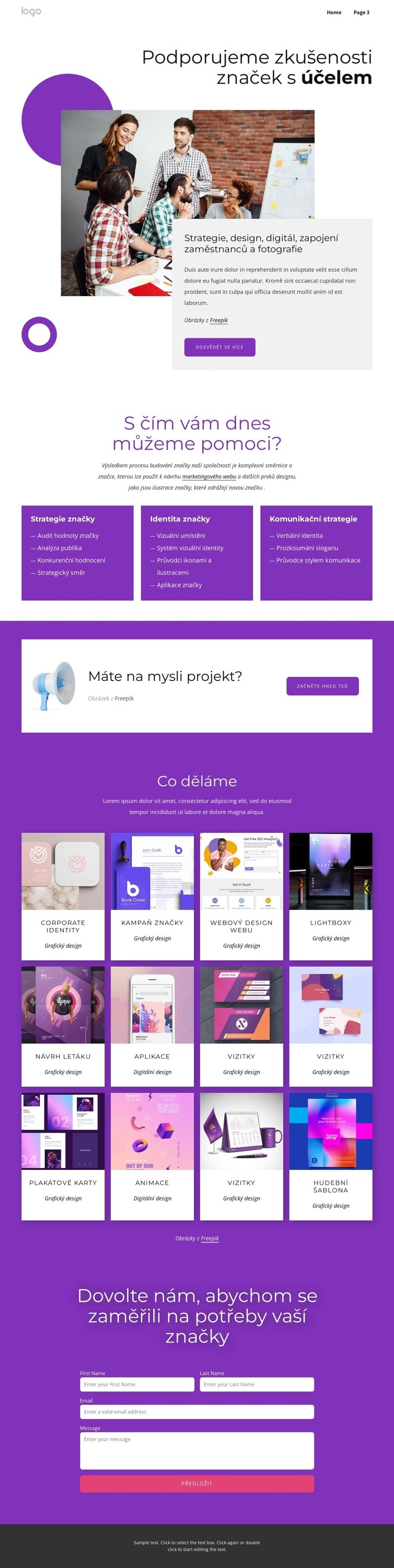 Kompletní branding a webdesign Šablona CSS