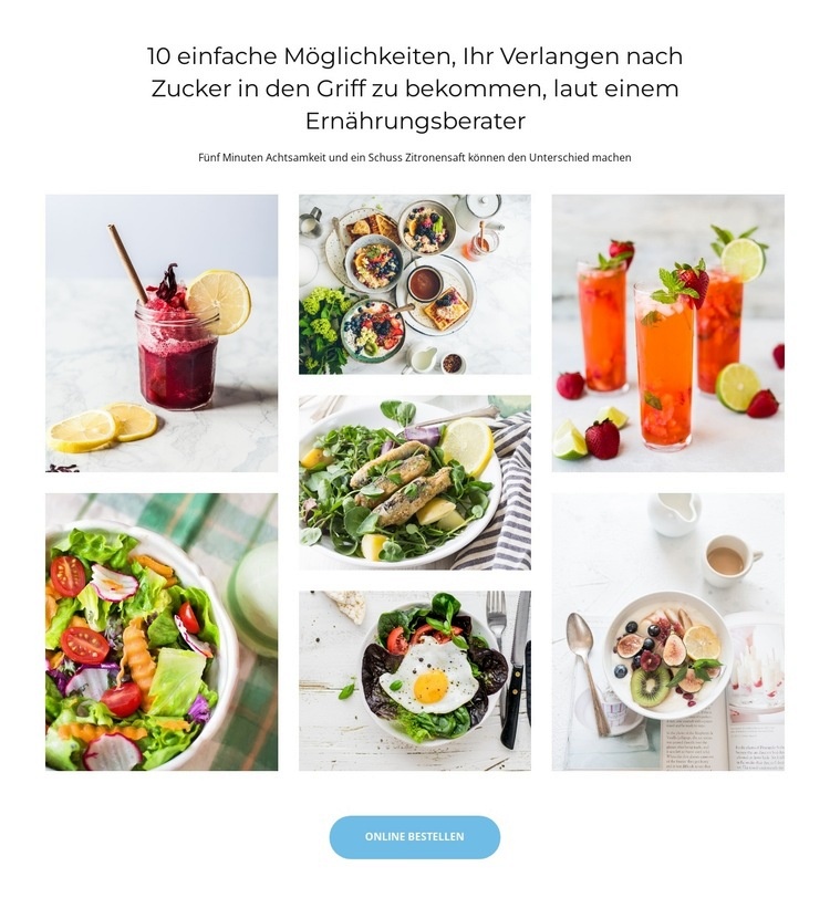 Beseitigen Sie Zucker HTML5-Vorlage