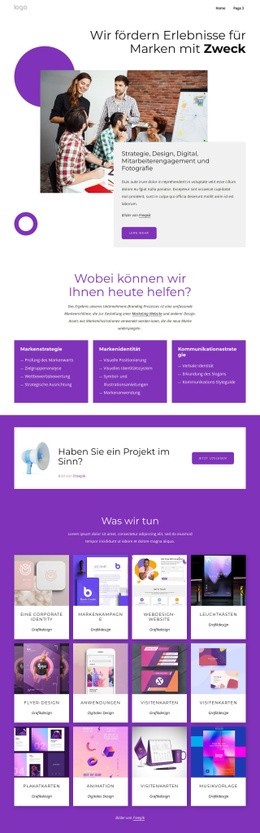 Vollständiges Branding Und Webdesign - Website-Builder Für Jedes Gerät